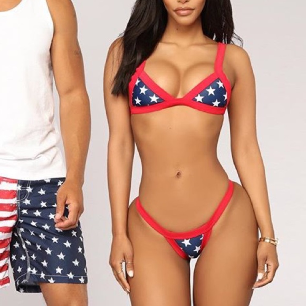 NWT Fashion Nova American Flag Bikini 🇺🇸